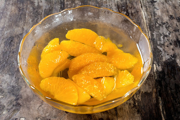 Delicious orange cans