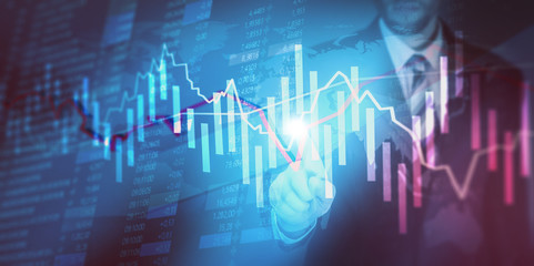 Aktien chart am Finanzmarkt