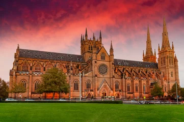 Deurstickers Zonsondergang boven St Mary& 39 s Cathedral © Hamish
