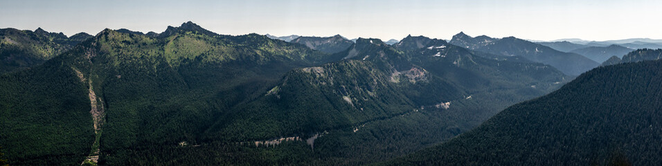 Naklejka premium Mather Memorial Parkway Panorama by Mt Rainier National Park