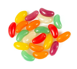 jelly bean candies isolated