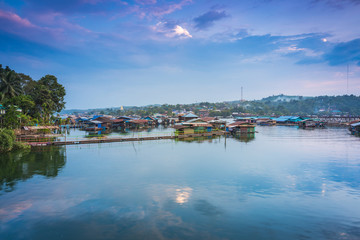 Fototapeta na wymiar Sangkhla Buri, Kanchanaburi province, Thailand.