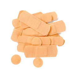 beige plaster isolated on white