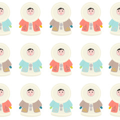 Yakut  pattern. Yakutia, Republic of Sakha is the largest region of Russia.  Vector illustration. 