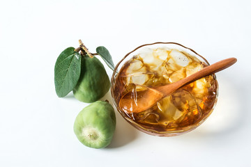 Chinese delicious snacks in the glass bowl of cold powder