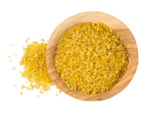 bulgur cereal isolated on white
