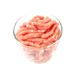 minced meat isolated on white