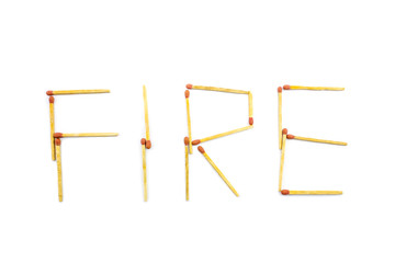 matches isolate white background