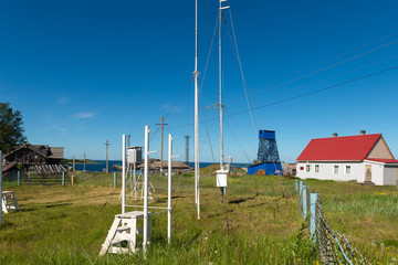SOLOVKI, REPUBLIC OF KARELIA, RUSSIA - JUNE 25, 2018: Solovetsky Hydrometeorological Station....