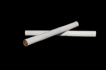 cigarette isolated on black background