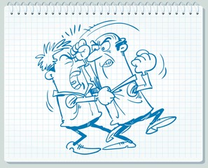 The fight two angry men