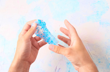 slime on a bright background