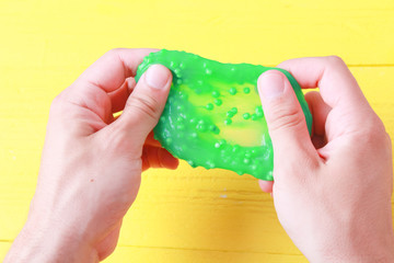 slime on a bright background