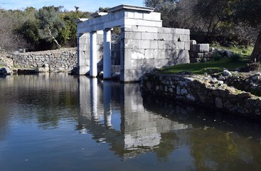 Ancient ruins. The ancient city of Kaunos. Mugla. Turkey	