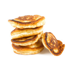 stack of pancakes isolated on white