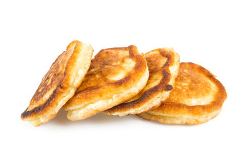 stack of pancakes isolated on white