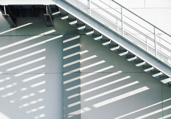 staircase with light and shadow