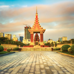 The Independence Monument in Phnom Penh, Cambodia