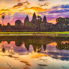 Fototapeta premium Angkor Wat temple at sunrise. Siem Reap. Cambodia