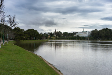 cloudy day at the lake