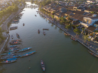 Aerial view of Hoi An old town or Hoian ancient town. Royalty high-quality free stock photo image of Hoi An old town. Hoi An is UNESCO world heritage, one of the most popular destinations in Vietnam © jangnhut