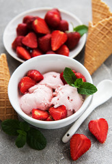 Strawberry ice cream