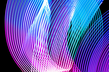 Abstract background of colored red, purple and blue stripes. The concept of geometric aesthetics.