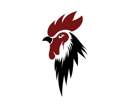 head rooster, chicken domestic logo design inspiration
