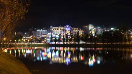 Fototapeta premium Dalat City by night, december 2018
