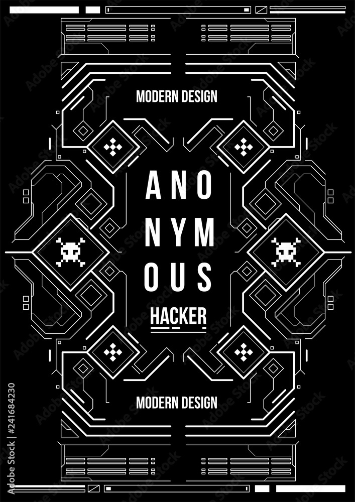 Poster cyberpunk futuristic poster. retro futuristic poster template. tech abstract poster template. modern