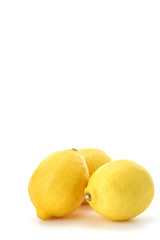 Three Lemons isolated on white Background