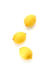 Three Lemons isolated on white Background