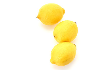 Three Lemons isolated on white Background