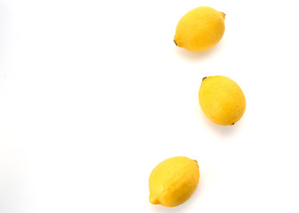 Three Lemons isolated on white Background