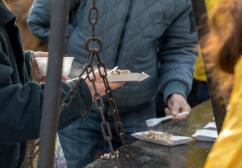 Warm food for the poor and homeless