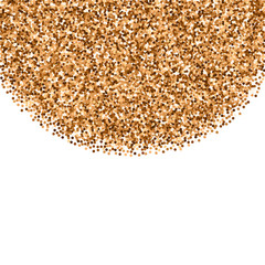 Red round gold glitter luxury sparkling confetti. 