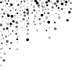 Scattered random black dots. Dark points dispersio