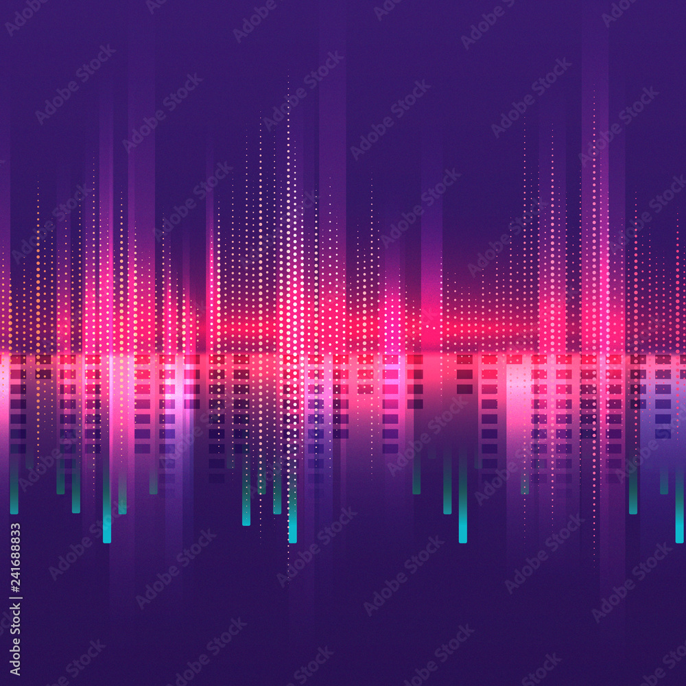 Poster pink equalizer pattern background vector