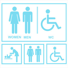 Symbol icona wektorowa toalet