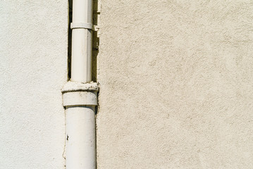 Drainpipe on house wall