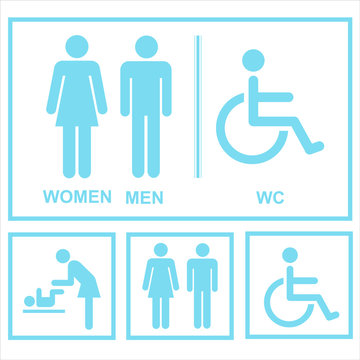 Symbol icona wektorowa toalet