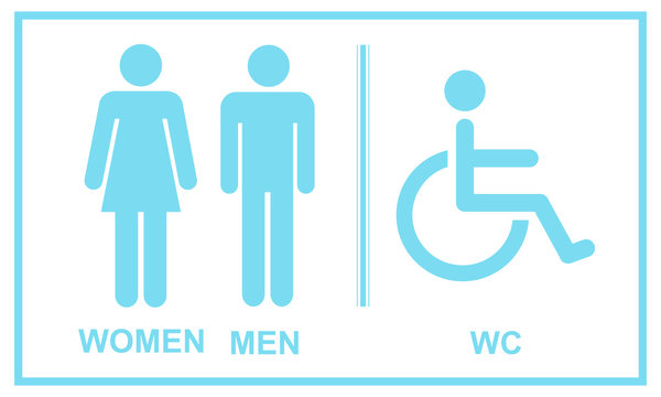 Symbol icona wektorowa toalet