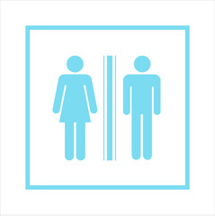Symbol icona wektorowa toalet - obrazy, fototapety, plakaty