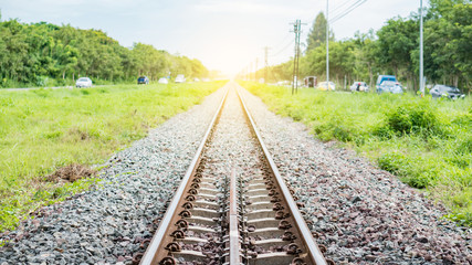 Beautiful light orange train destination