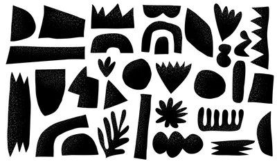  Scandinavian vector Collection cut out shape with texture © lynea