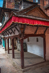 Fototapeta premium Street of the city of Kadmandu. Nepal. Himalayas