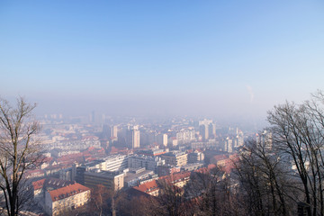 Fototapeta premium The overlooking of Ljubljana / リュブリャナ俯瞰
