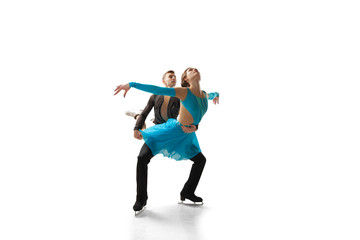 Figure skating isolated on white