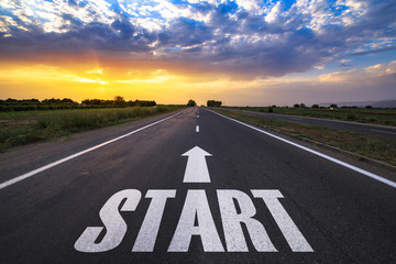 start text on road