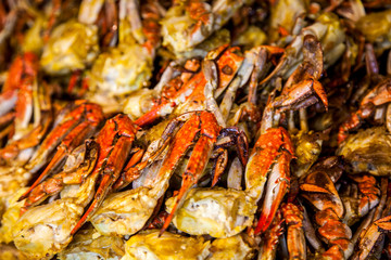 China street seafood style, grilled big crab